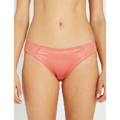 Shop Stella Mccartney Gigi Giggling Silk Bikini Briefs In 457 Pink