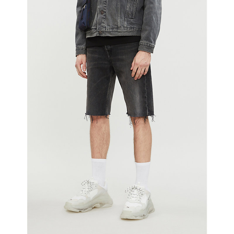 balenciaga denim shorts