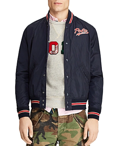 Polo Ralph Lauren Polo Baseball Jacket In Aviator Navy | ModeSens