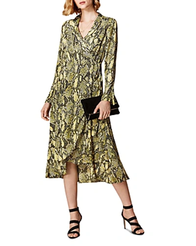 Karen millen snake print best sale wrap dress