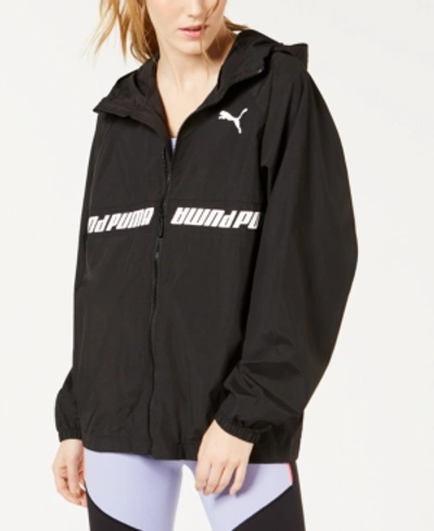 Shop Puma Modern Sports Water-repellent Hooded Jacket In Black