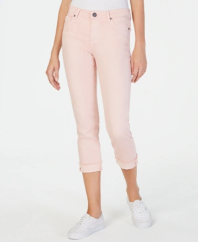 Shop Kut From The Kloth Amy Cropped Straight-leg Jeans In Pale Blush