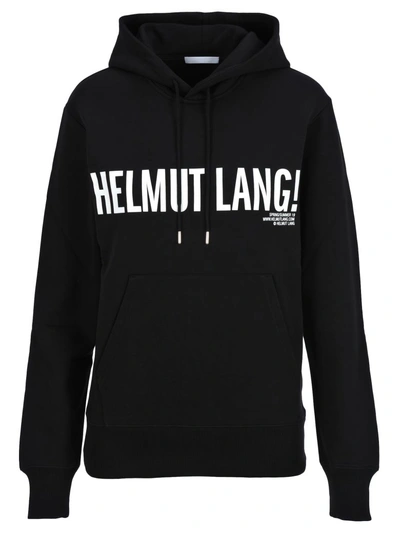 Shop Helmut Lang Fleece Logo In Black