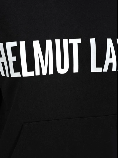 Shop Helmut Lang Fleece Logo In Black