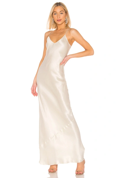 Nili Lotan Cami Silk Charmeuse Gown In Ivory