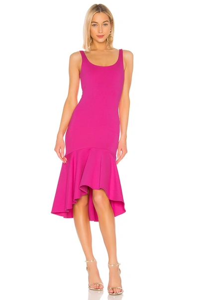 Shop Amanda Uprichard Parker Dress In Hot Pink