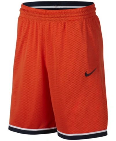 Shop Nike Men's Dri-fit Classic Basketball Shorts In Orange/nvy
