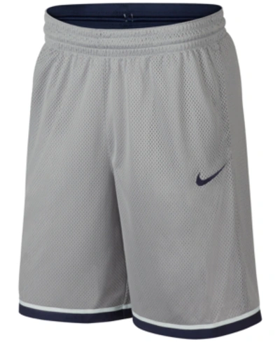 Shop Nike Men's Dri-fit Classic Basketball Shorts In Silver/nvy