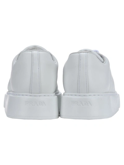 Shop Prada Sneaker Fondo Cassetta Bold Logo In White