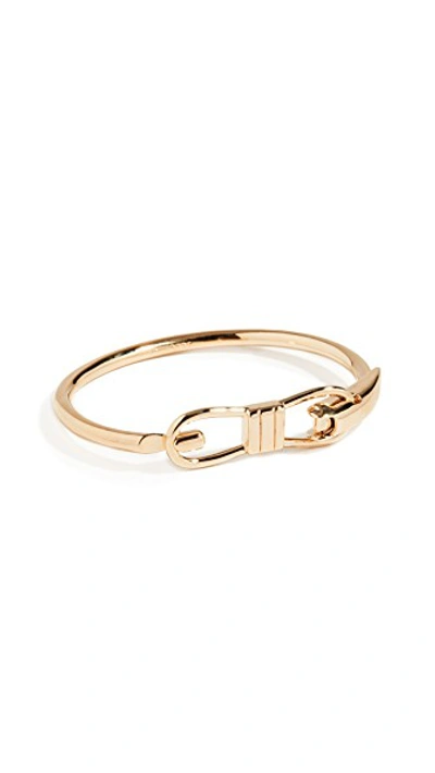 Shop Marc Jacobs Key Ring Hinge Cuff Bracelet In Gold