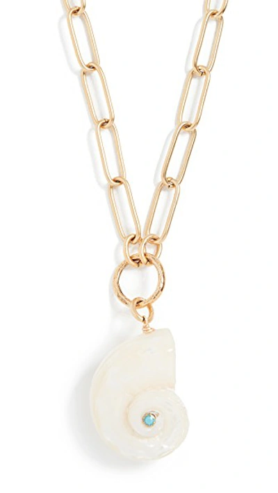 Shop Brinker & Eliza One In A Million Pendant Necklace In Gold/pearl