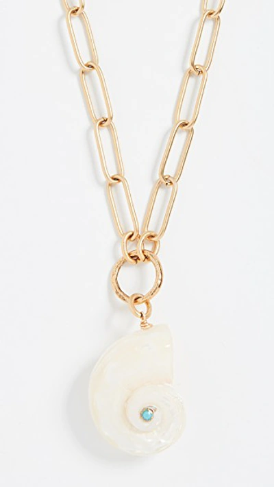 Shop Brinker & Eliza One In A Million Pendant Necklace In Gold/pearl
