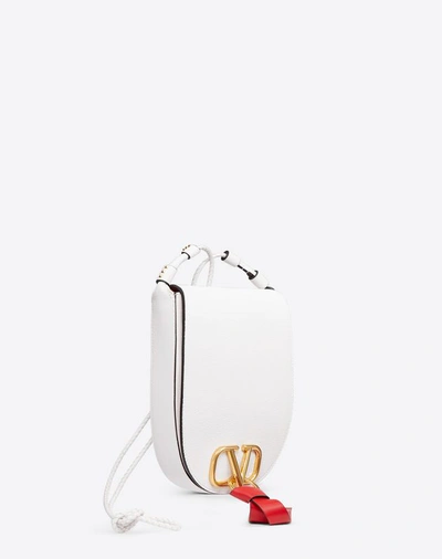 Shop Valentino Garavani Medium Vring Crossbody Bag In White