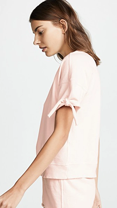 Tie Short Sleeve Sweatshirt