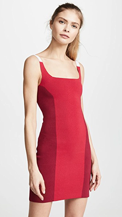 Shop Nagnata Colorblock Dress In Red/rouge/cream