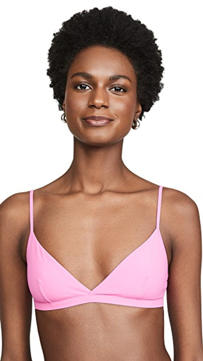 Shop Stella Mccartney Broderie Anglaise Bikini Top In Pink