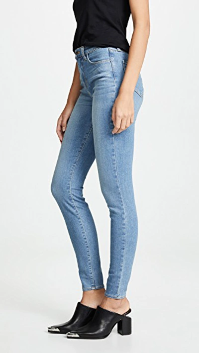 Shop L Agence Marguerite High Rise Skinny Jeans In Seafoam