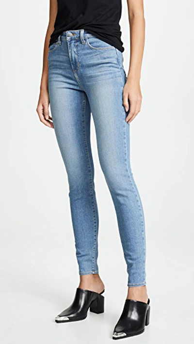 Shop L Agence Marguerite High Rise Skinny Jeans In Seafoam