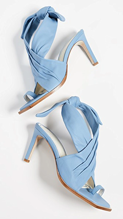 Shop Tibi Axel Toe Ring Sandals In Powder Blue