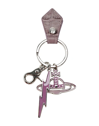 Shop Vivienne Westwood Key Ring In Light Purple