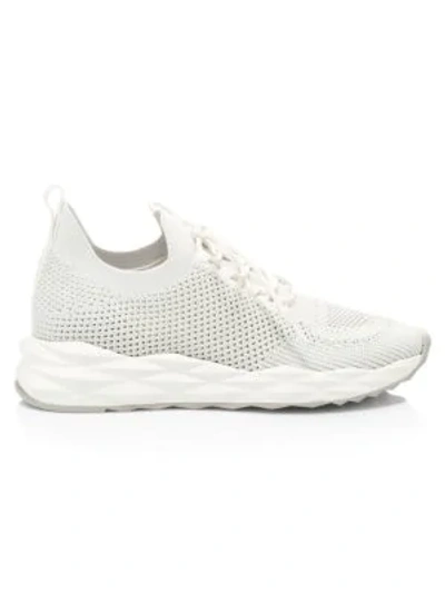 Shop Ash Skate Perforated Lace-up Sneakers In White