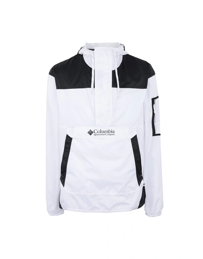 Columbia Windbreaker Anorak Jacket White In White