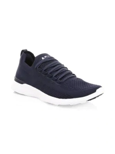 Shop Apl Athletic Propulsion Labs Men's Men's Techloom Breeze Mesh Runners In Midnight White