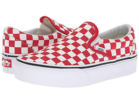 racing red checkered vans