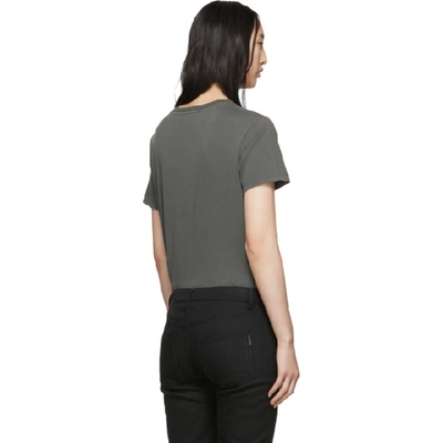 Shop Saint Laurent Grey Ysl Disco T-shirt In 1479 Grey