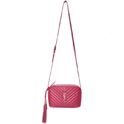 Shop Saint Laurent Pink Medium Lou Camera Bag In 5643 Pink
