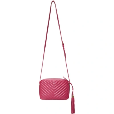 Shop Saint Laurent Pink Medium Lou Camera Bag In 5643 Pink