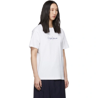 Shop Yohji Yamamoto White New Era Edition Cotton T-shirt In 1 White