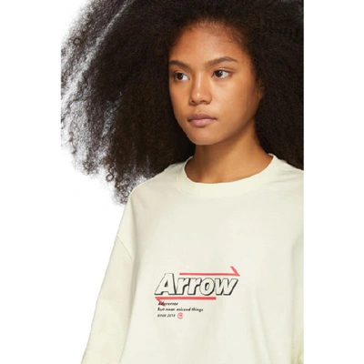 Shop Ader Error Off-white Arrow Print T-shirt In Sc2 White