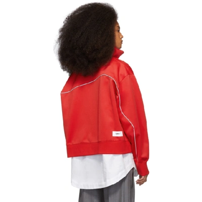 Shop Ader Error Red Logo Track Jacket In Sc45 Red