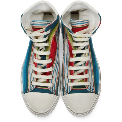 Shop Saint Laurent Multicolor Mexican Jacquard Bedford Sneakers