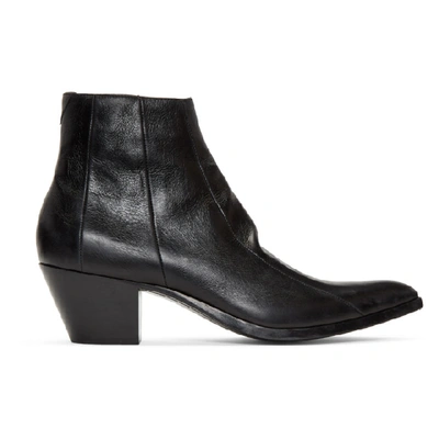 Shop Saint Laurent Black Finn Boots