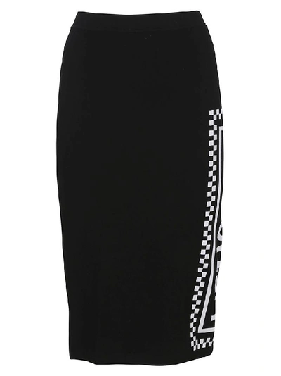 Shop Versace Vintage Logo Pencil Skirt In Black