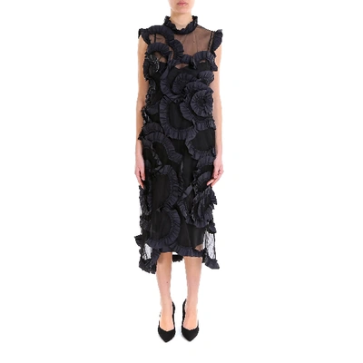 Shop Moncler Genius Moncler X Simone Rocha Frilled Dress In Black