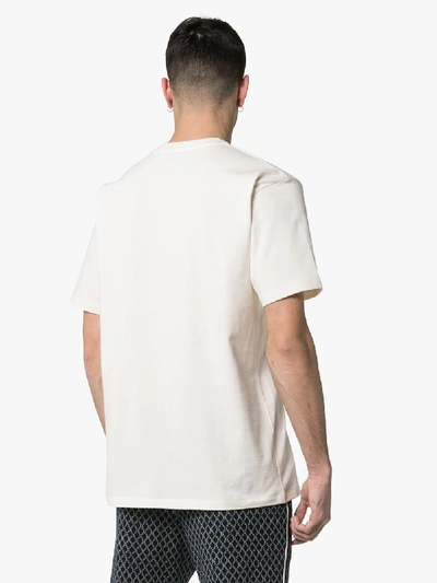 Shop Gucci White Blade Logo Cotton T-shirt