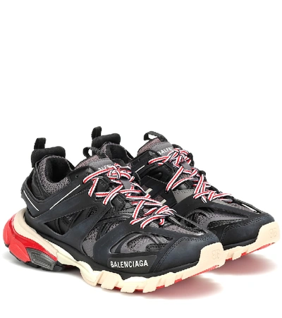 Balenciaga Track Logo-detailed Mesh And Rubber Sneakers In Black