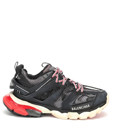 Balenciaga Track Logo-detailed Mesh And Rubber Sneakers In Black