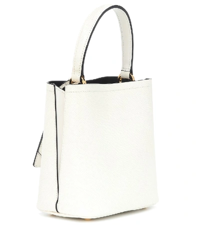 Shop Prada Panier Small Leather Shoulder Bag In White