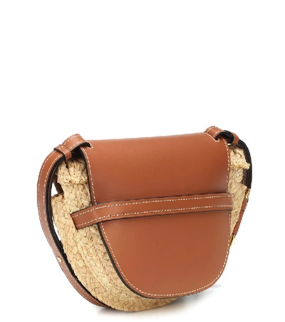 Shop Loewe Gate Small Crossbody Bag In Brown