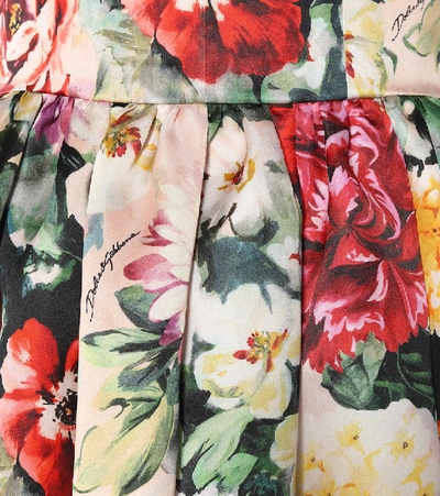 Shop Dolce & Gabbana Floral Silk Dress In Multicoloured
