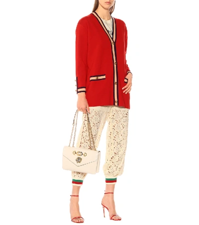 Shop Gucci Wool Cardigan In Red