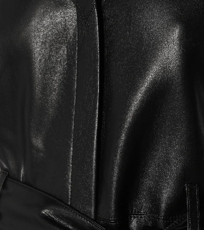 Shop Nanushka Roberta Faux Leather Minidress In Black