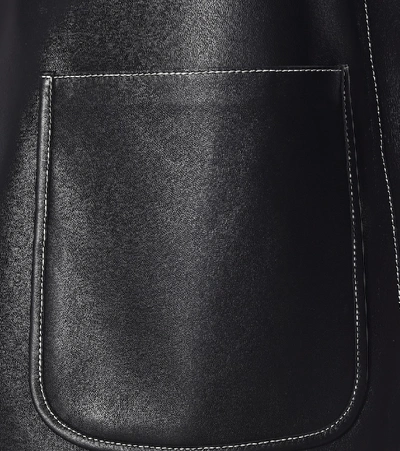 Shop Loewe Leather Jacket In Black