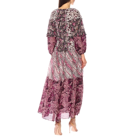 Shop Ulla Johnson Imari Printed Cotton And Silk Dress In Pink