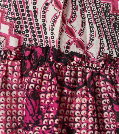 Shop Ulla Johnson Imari Printed Cotton And Silk Dress In Pink