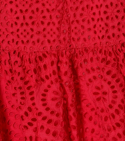 Shop Ulla Johnson Hollie Off-the-shoulder Cotton Dress In Pink